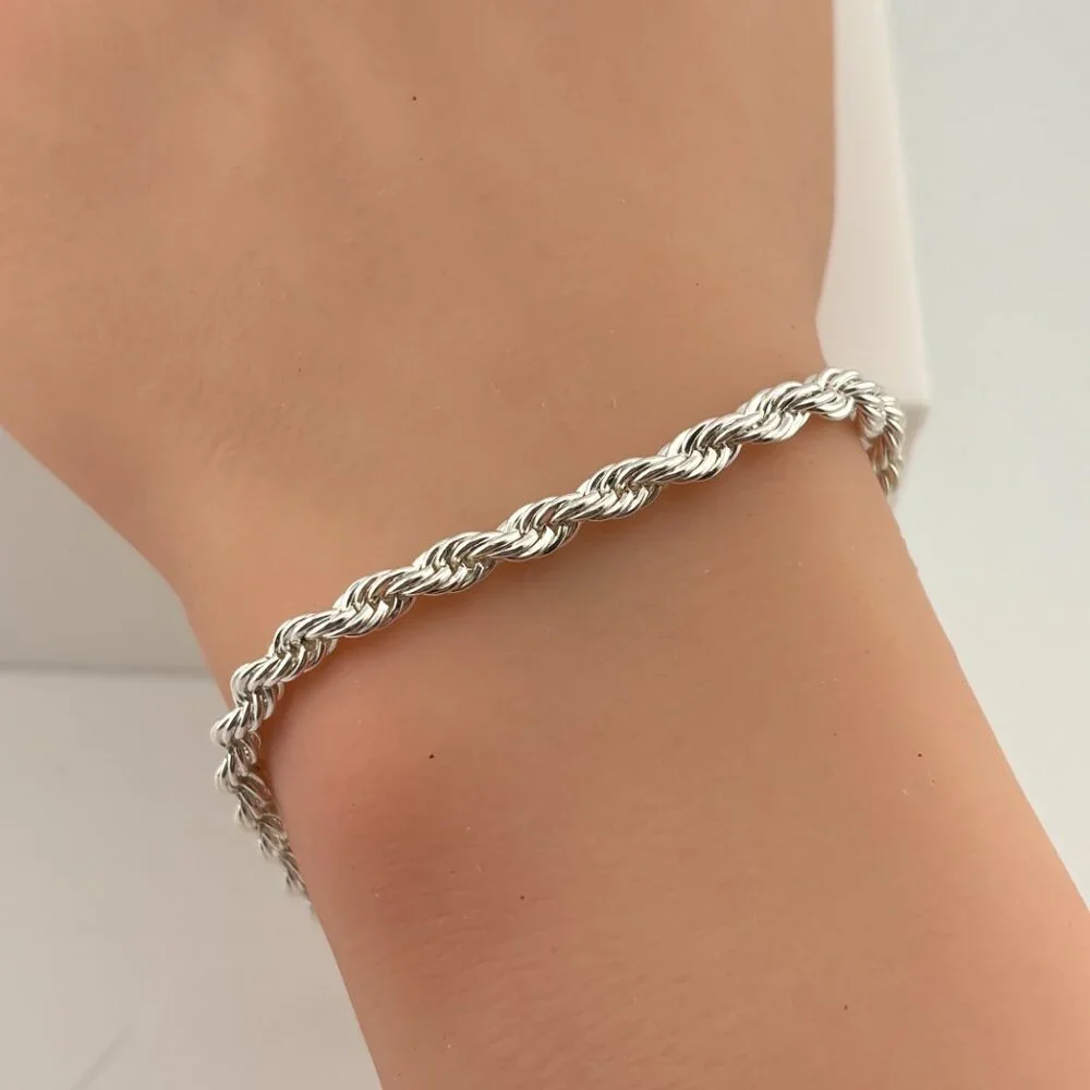 925 Silver Rope Bracelet - Picture 5 of 7